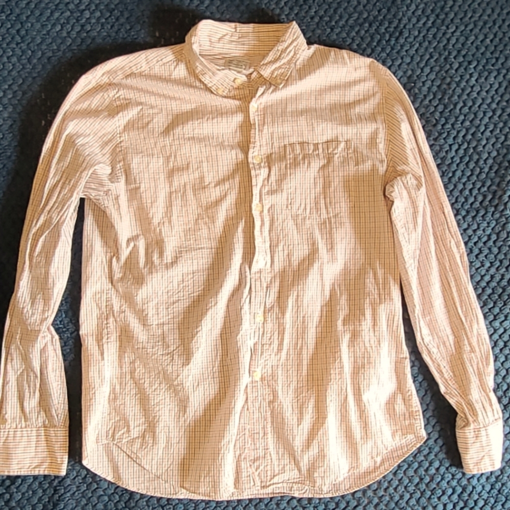 J.Crew Mens Button Plaid Button Down Long Sleeve Shirt Size L